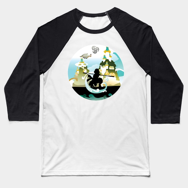 The Last Airbender Aang Air Nomad Baseball T-Shirt by enchantedrealm